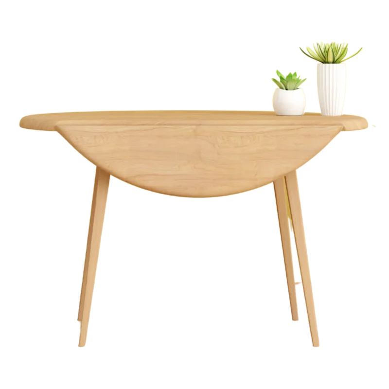 Wooden curved table